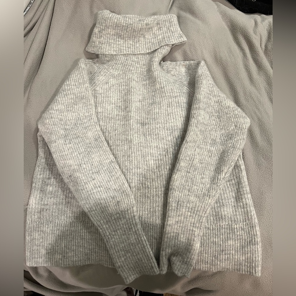 Quince Gray Baby Alpaca Turtleneck Size S